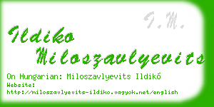 ildiko miloszavlyevits business card